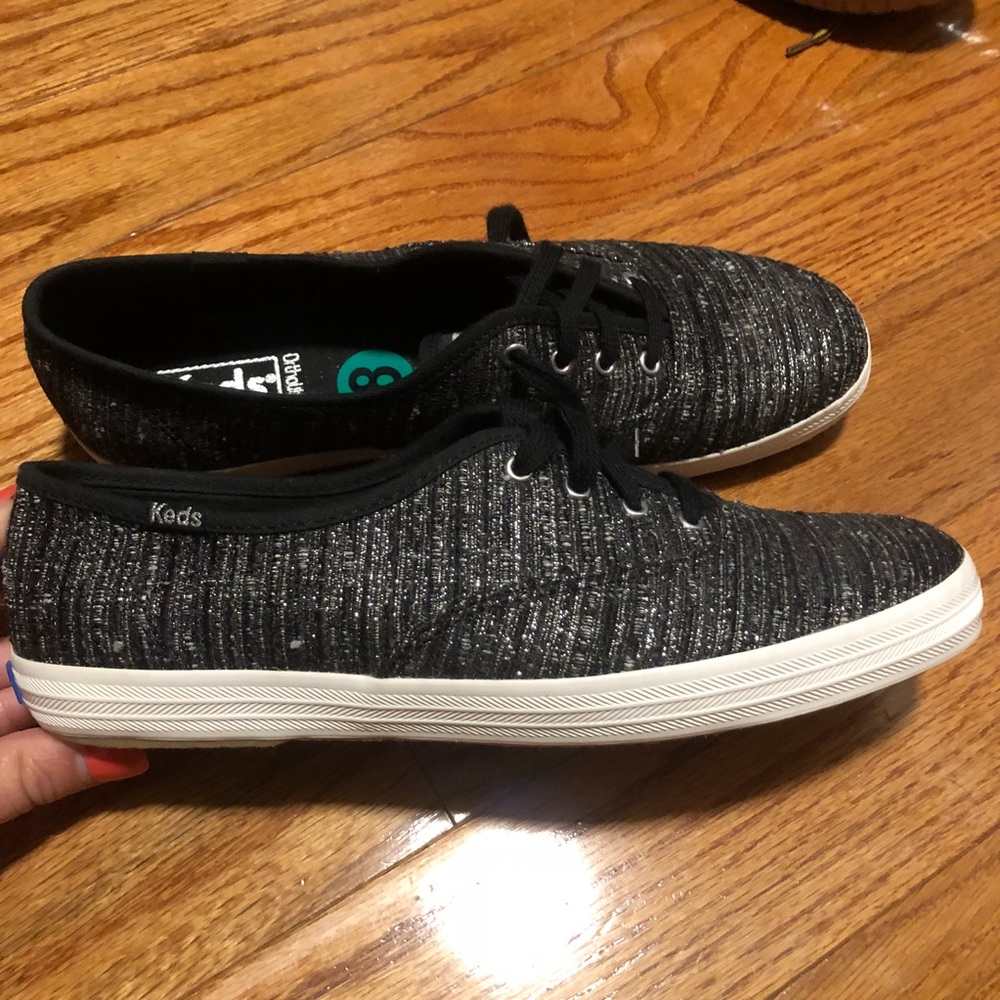Black sparkly Keds